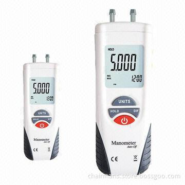 Digital Manometers, -55H2O to +55H2O, LCD, Data Hold, Error Code, Zero Adjust